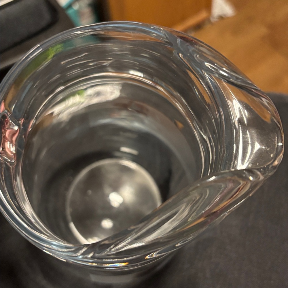 Glass Pitcher with Leaf Design - Picture 5 of 6